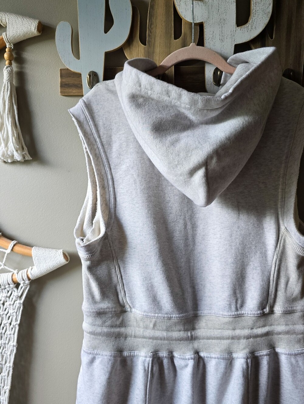 Free People Movement Making It Hooded Wide Leg Jumpsuit Heathered Grey - Picture 7 of 9